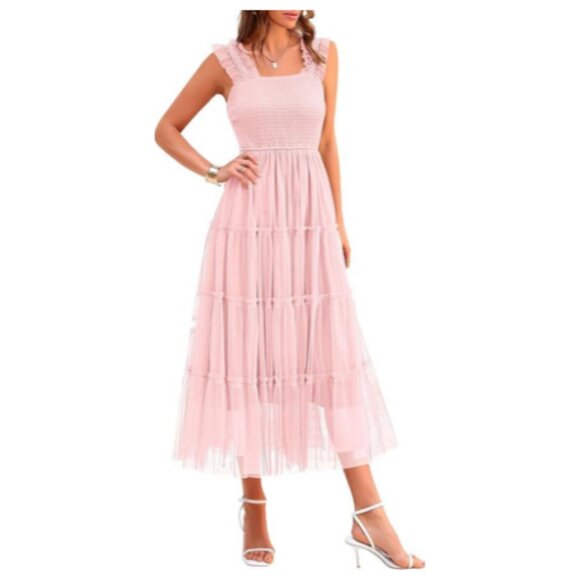 **PRETTYGARDEN** Women's Summer Midi Tulle Dress XL NWT - Picture 1 of 8